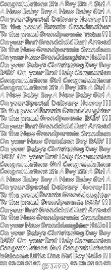 0349 - Various Greetings - baby - Starform Stickers