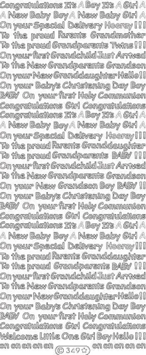 0349 - Various Greetings - baby - Starform Stickers