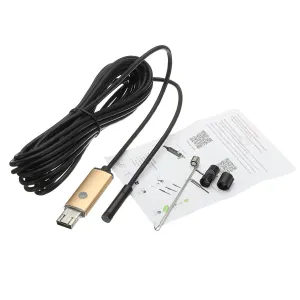 1Pc 5M 7mm 2 In 1 Smartphone USB Endoscope Inspection Camera Waterproof