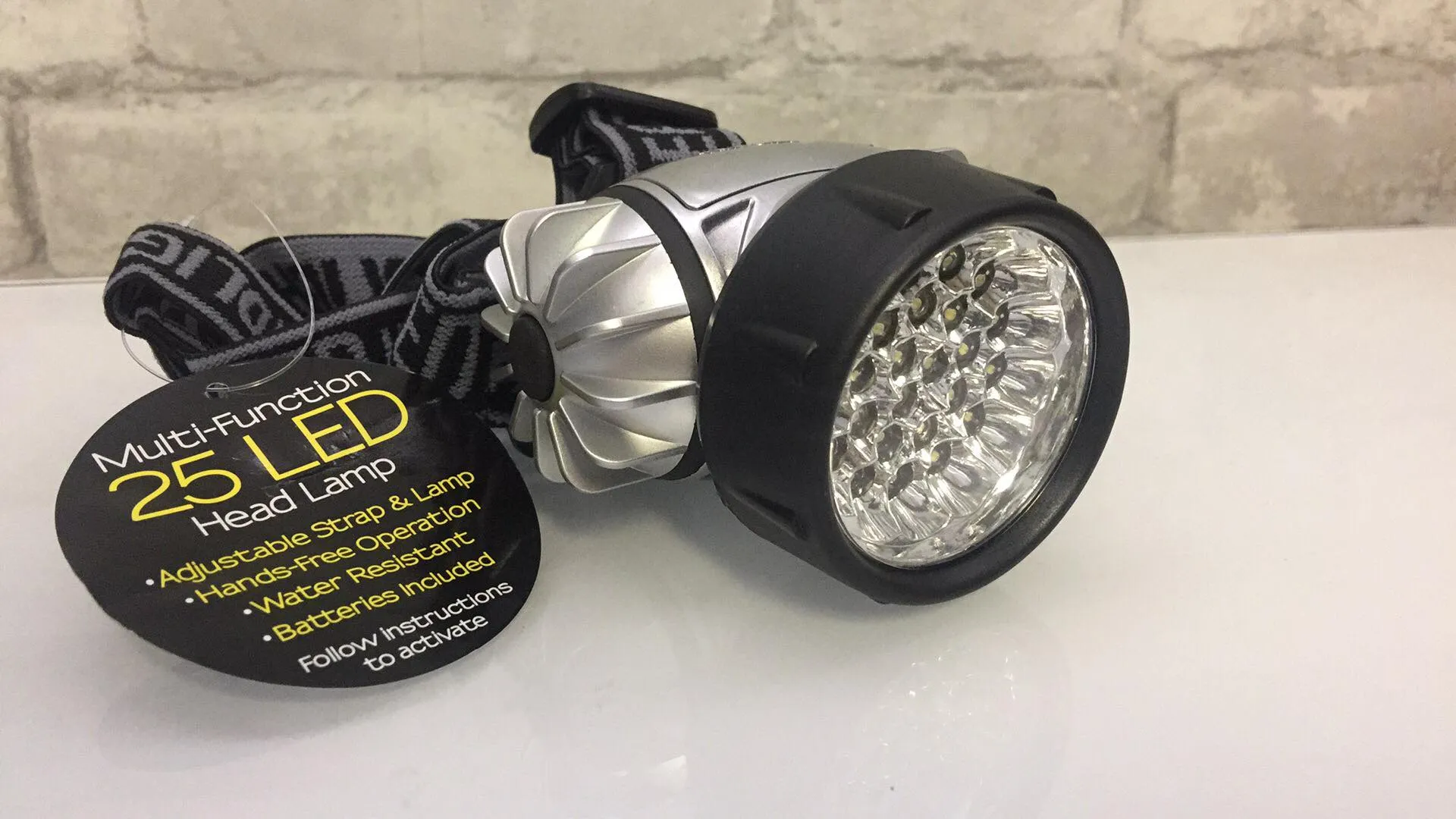 25 LED WIDE BEAM HEADLAMP, 100,000 HR LED LIFESPAN! ADJUSTABLE STRAP!