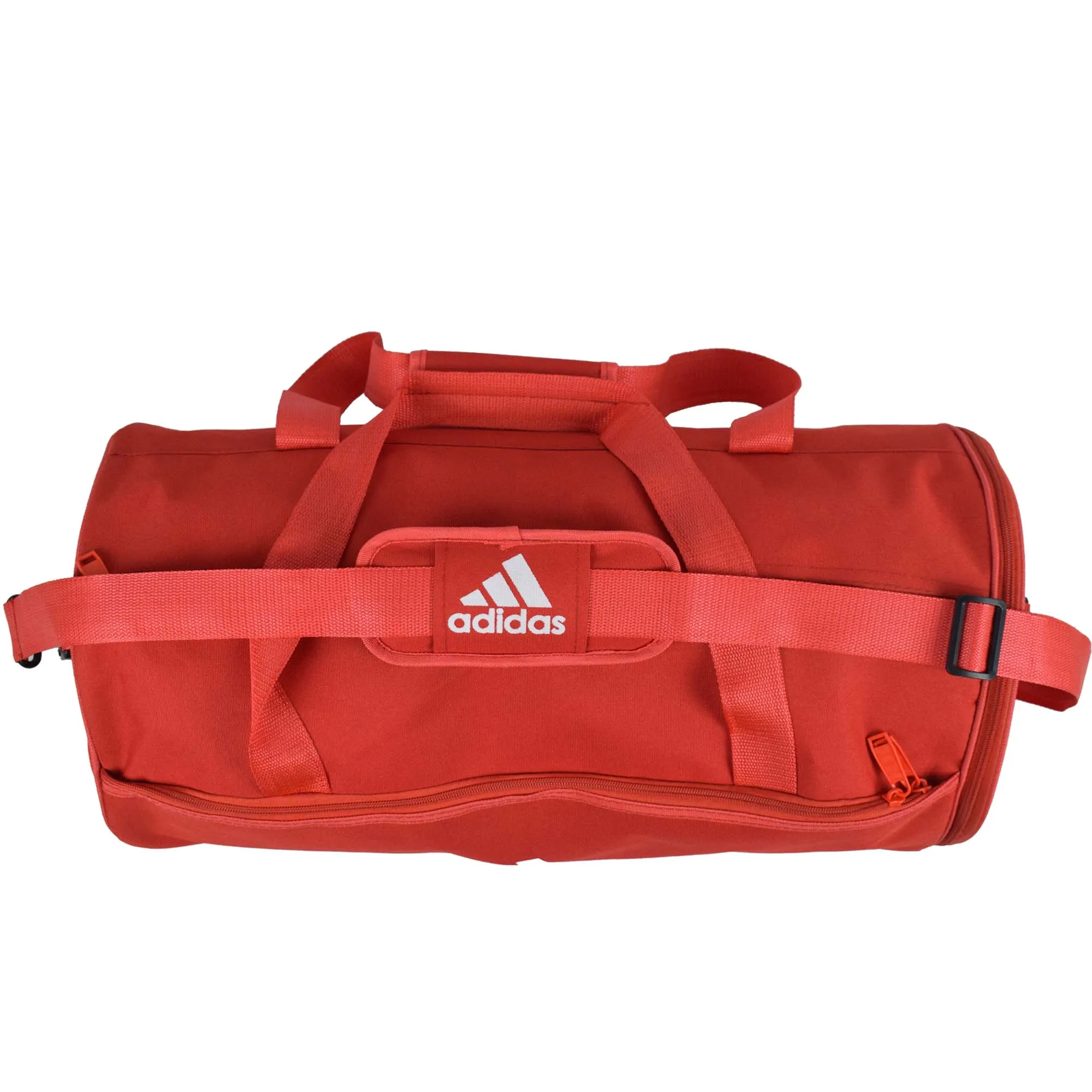 3 stripes Duffle Bag with shoes compartment, sports bag , travel bag  22 Inches - Red and Black