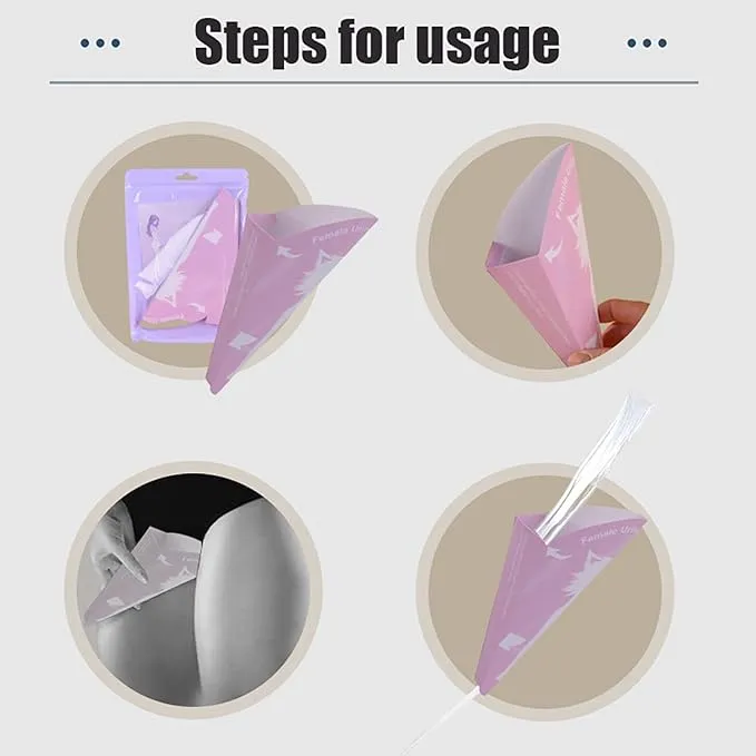 30 Pieces of Pee Funnel for Women, Portable Disposable Urinal for Women, sheweenie Female Urinal for Travel， Waterproof Female Urinal Funnel Suitable for Camping, Hiking, Injury, Pregnancy