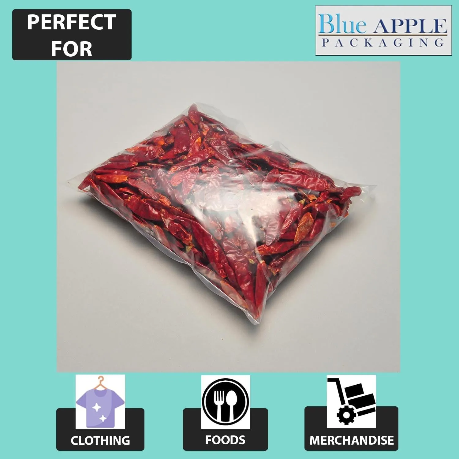 33X39 inches Clear Flat Poly Bags 1Mil Open Top (LDPE)