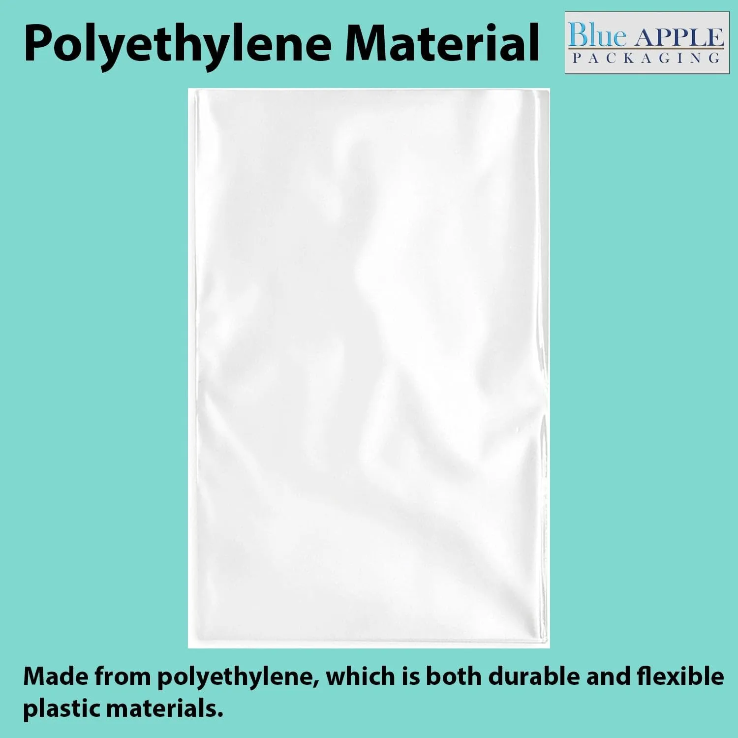 33X39 inches Clear Flat Poly Bags 1Mil Open Top (LDPE)