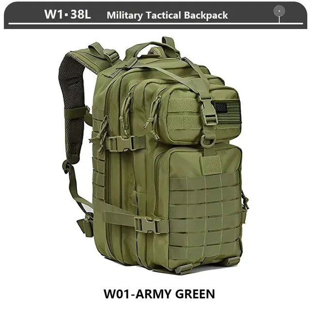 38/45L Waterproof Military Tactical Backpack For Hiking Camping Travel