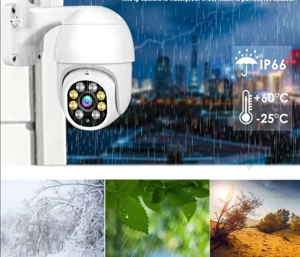 3x HD WiFi Wireless Outdoor Security Camera Weatherproof Home Surveillance Camera