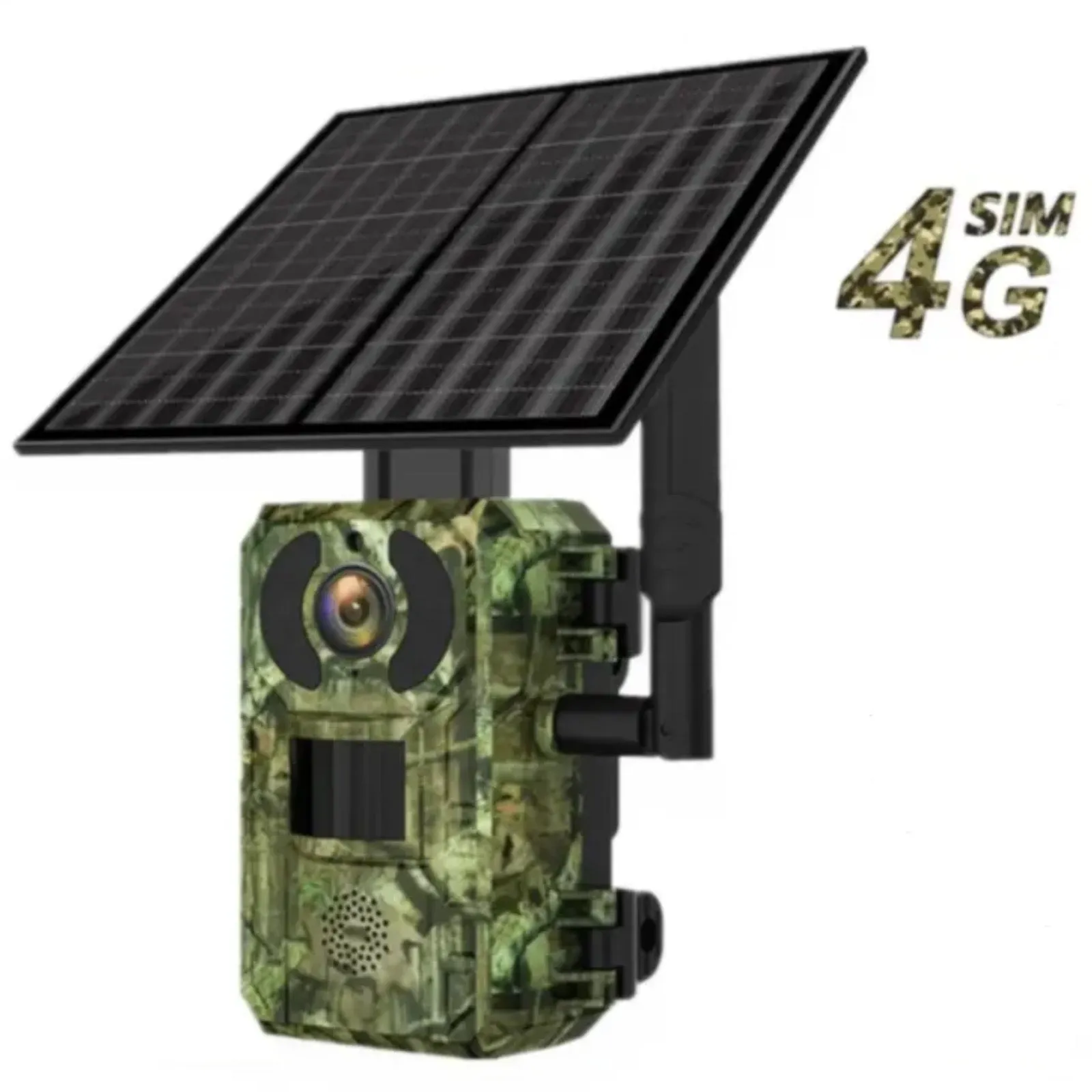 4G Hunting Trail Wildlife Camera Solar/Battery Power 4MP 2K HD Video PIR Motion Detection Night Vision Waterproof