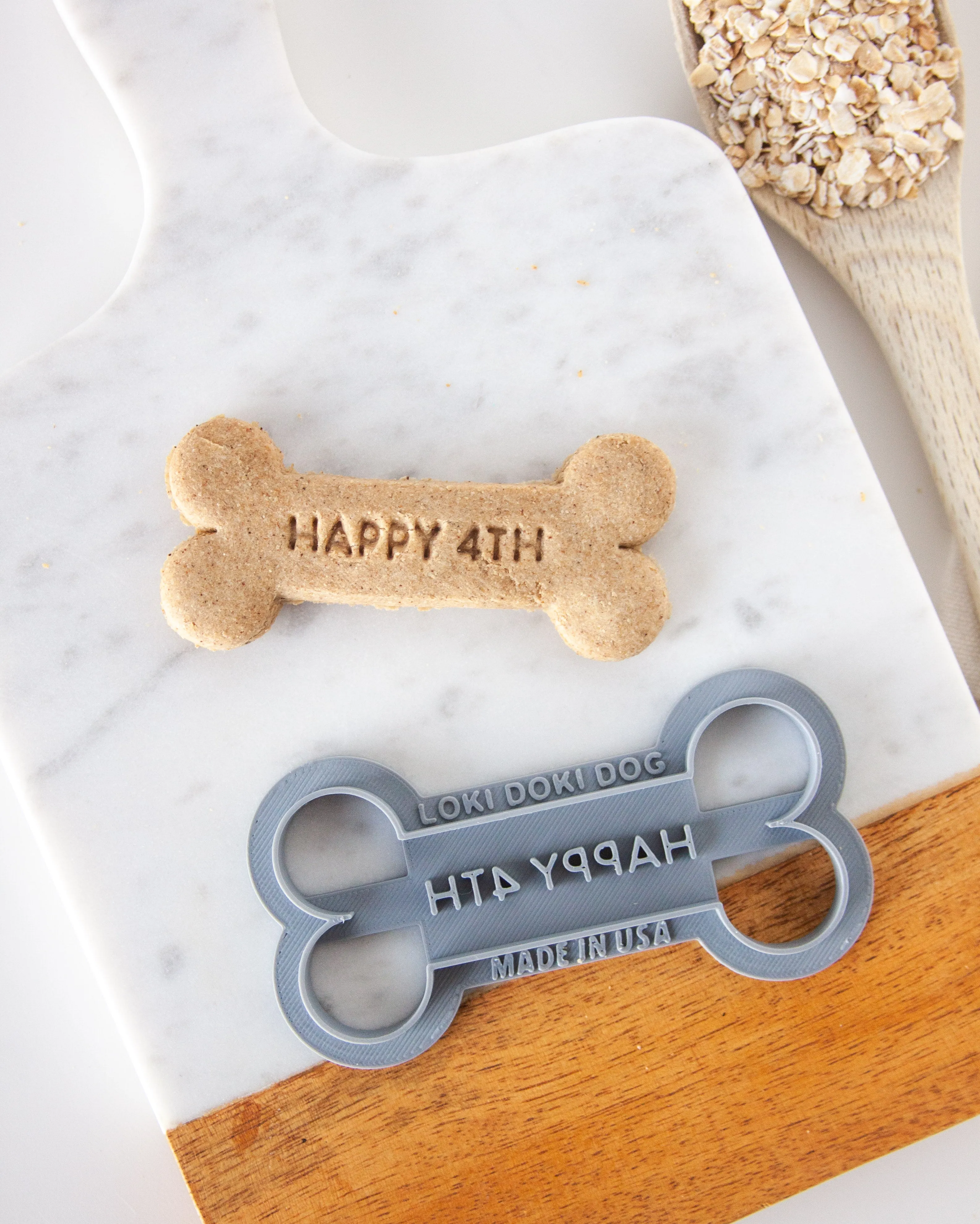 4th of July, Bone Shaped Dog Biscuit Cookie Cutter (Four Designs)