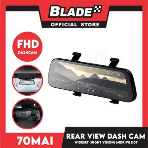 70mai Rearview Dash Cam Wide Set (Night Vision) D07
