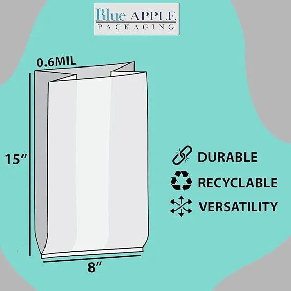 8X3X15 inches Gusset Bags/Ice Bucket Liner 0.6 mil TUF-R® Std Linear