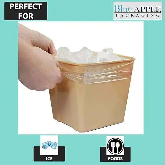 8X3X15 inches Gusset Bags/Ice Bucket Liner 0.6 mil TUF-R® Std Linear