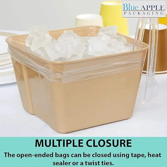 8X3X15 inches Gusset Bags/Ice Bucket Liner 0.6 mil TUF-R® Std Linear