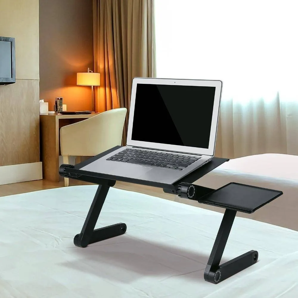 Adjustable Aluminum Laptop Desk  With Mouse Pad