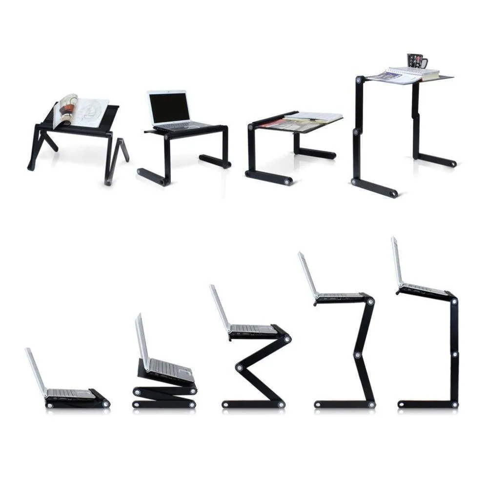 Adjustable Aluminum Laptop Desk  With Mouse Pad