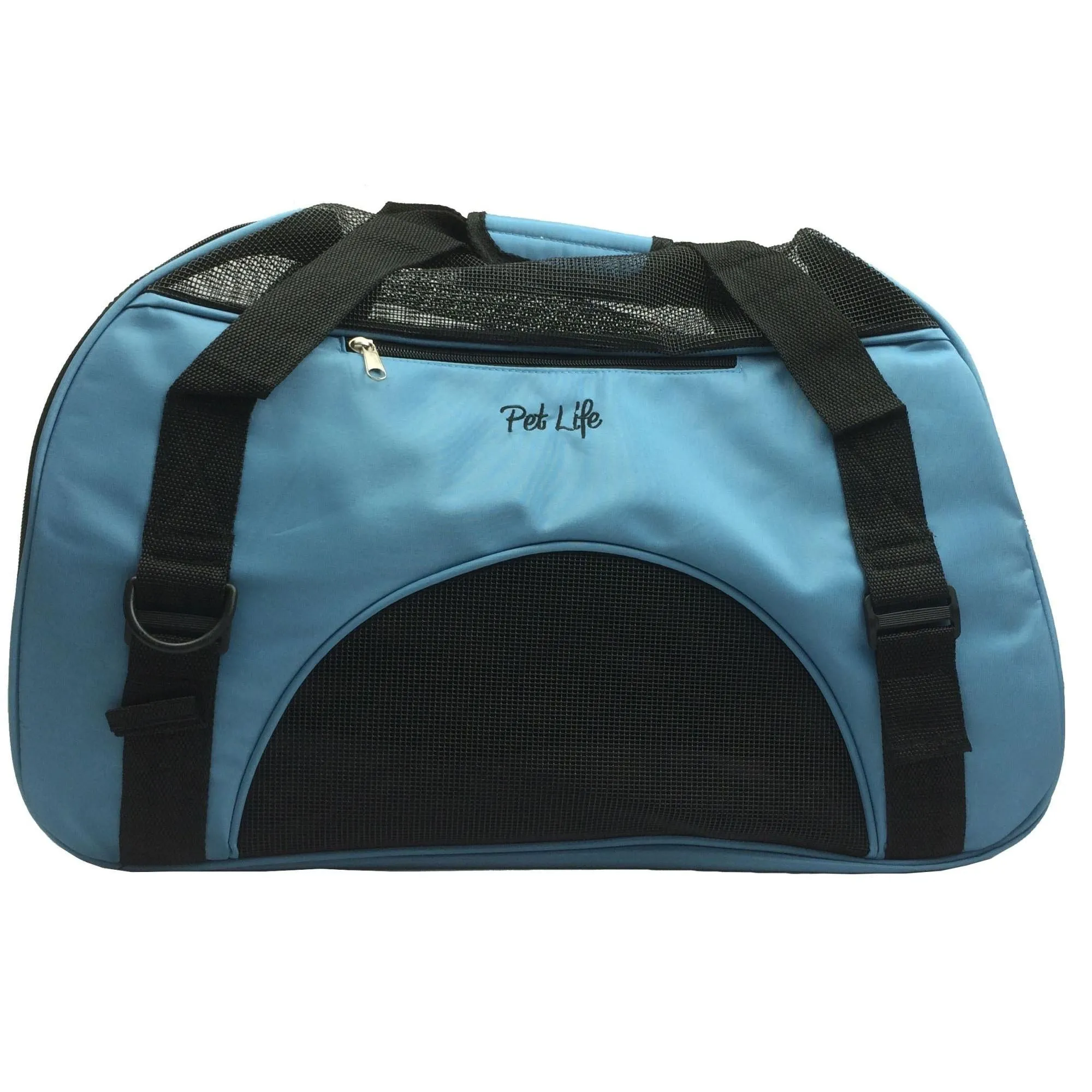 Adjustable Collapsible Airline-approved Pet Carrier with Zippered Compartments Transport