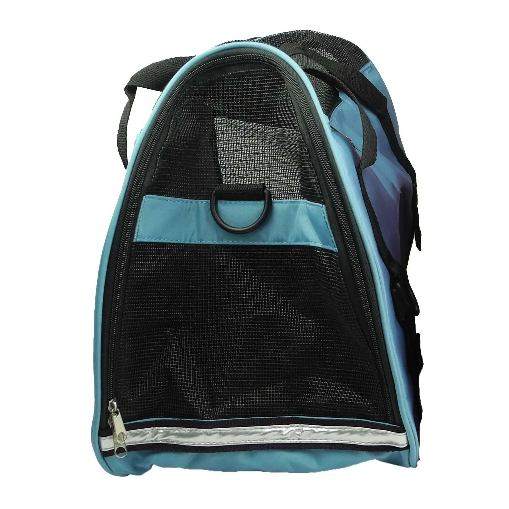 Adjustable Collapsible Airline-approved Pet Carrier with Zippered Compartments Transport