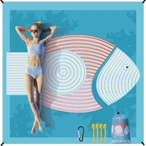AISPARKY Beach Blanket Waterproof Sandproof Extra Large Beach Mat Quick Drying Outdoor Picnic Durable Portable Blanket for Travel Camping Hiking Beach Festival Picnic