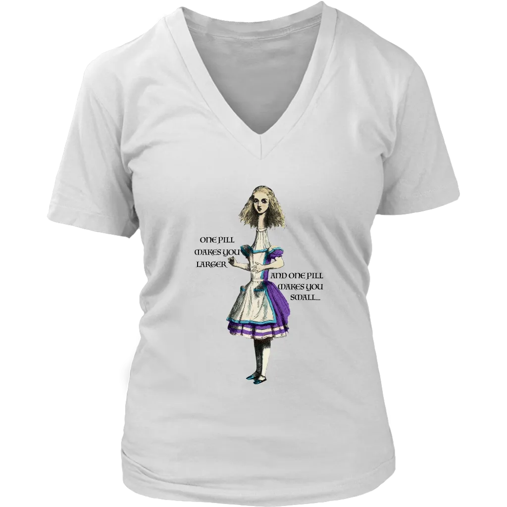 Alice in Wonderland T-shirt, Alice in Wonderland Gift, One Pill Makes you Larger Shirt, Funny Alice T-shirt