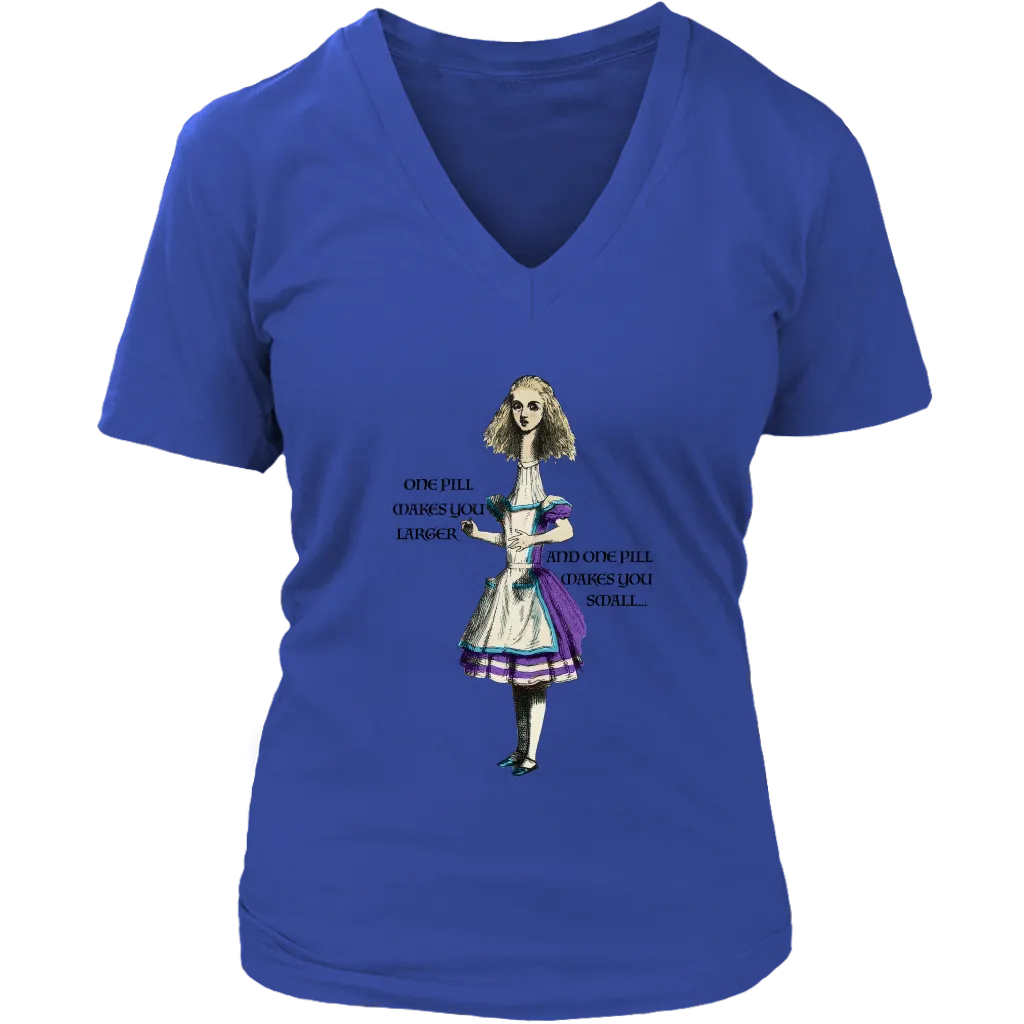 Alice in Wonderland T-shirt, Alice in Wonderland Gift, One Pill Makes you Larger Shirt, Funny Alice T-shirt