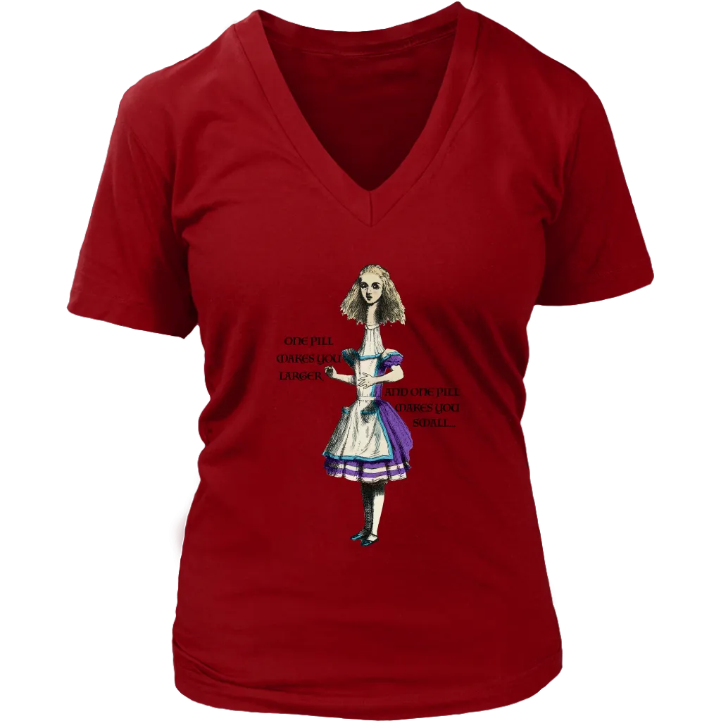 Alice in Wonderland T-shirt, Alice in Wonderland Gift, One Pill Makes you Larger Shirt, Funny Alice T-shirt