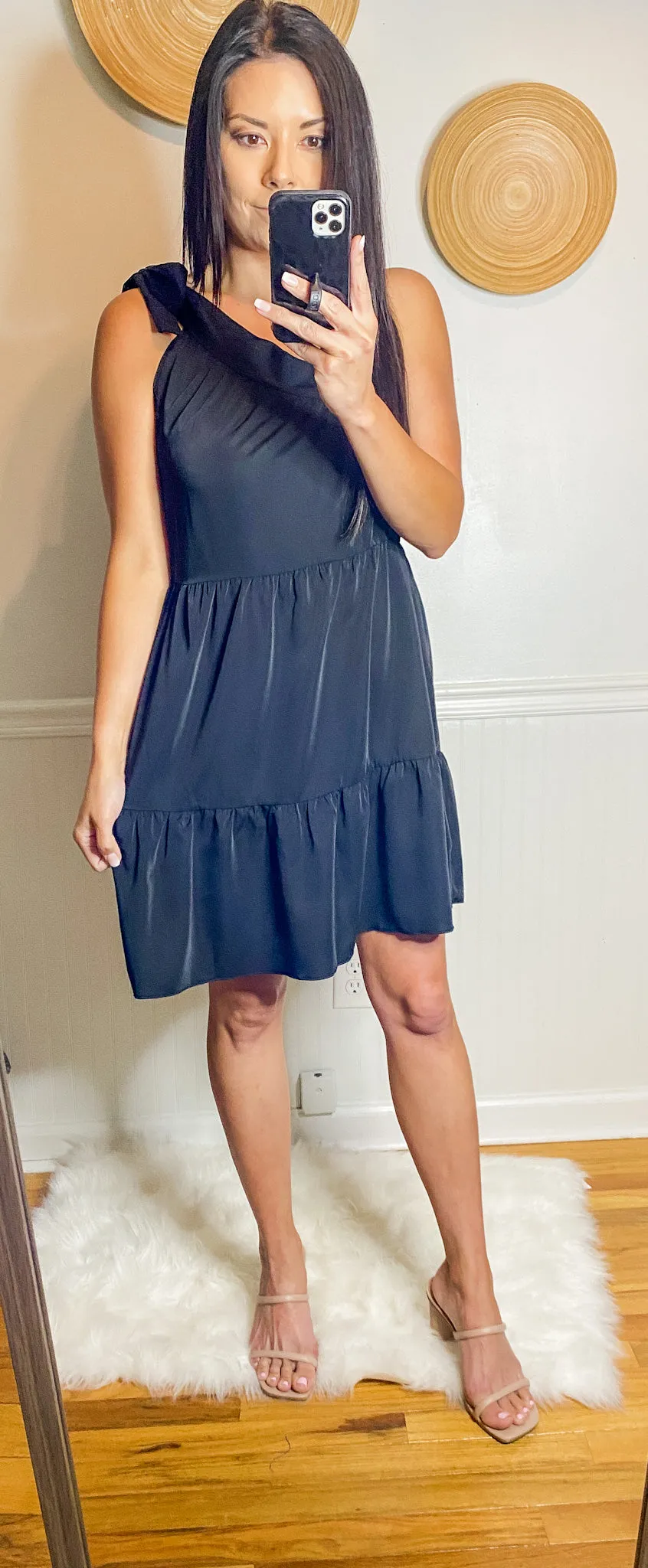 Always On Vacay One Shoulder Tied Strap Dress