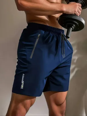 Andrew Drawstring Sports Shorts with Zip Pockets