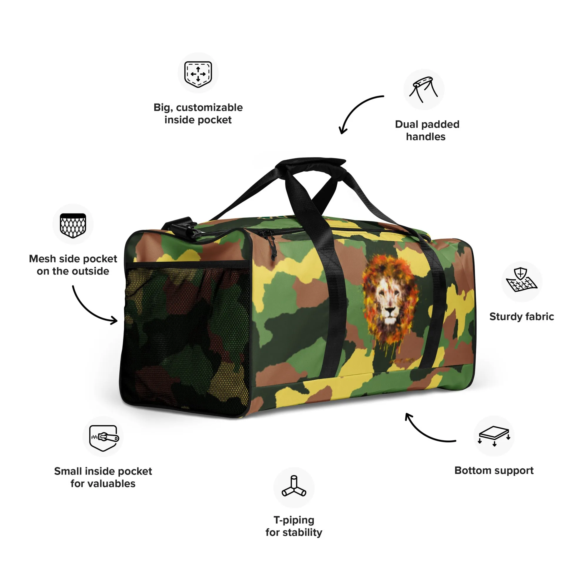 Army Camo Duffle Bag - OG Hippie Chick