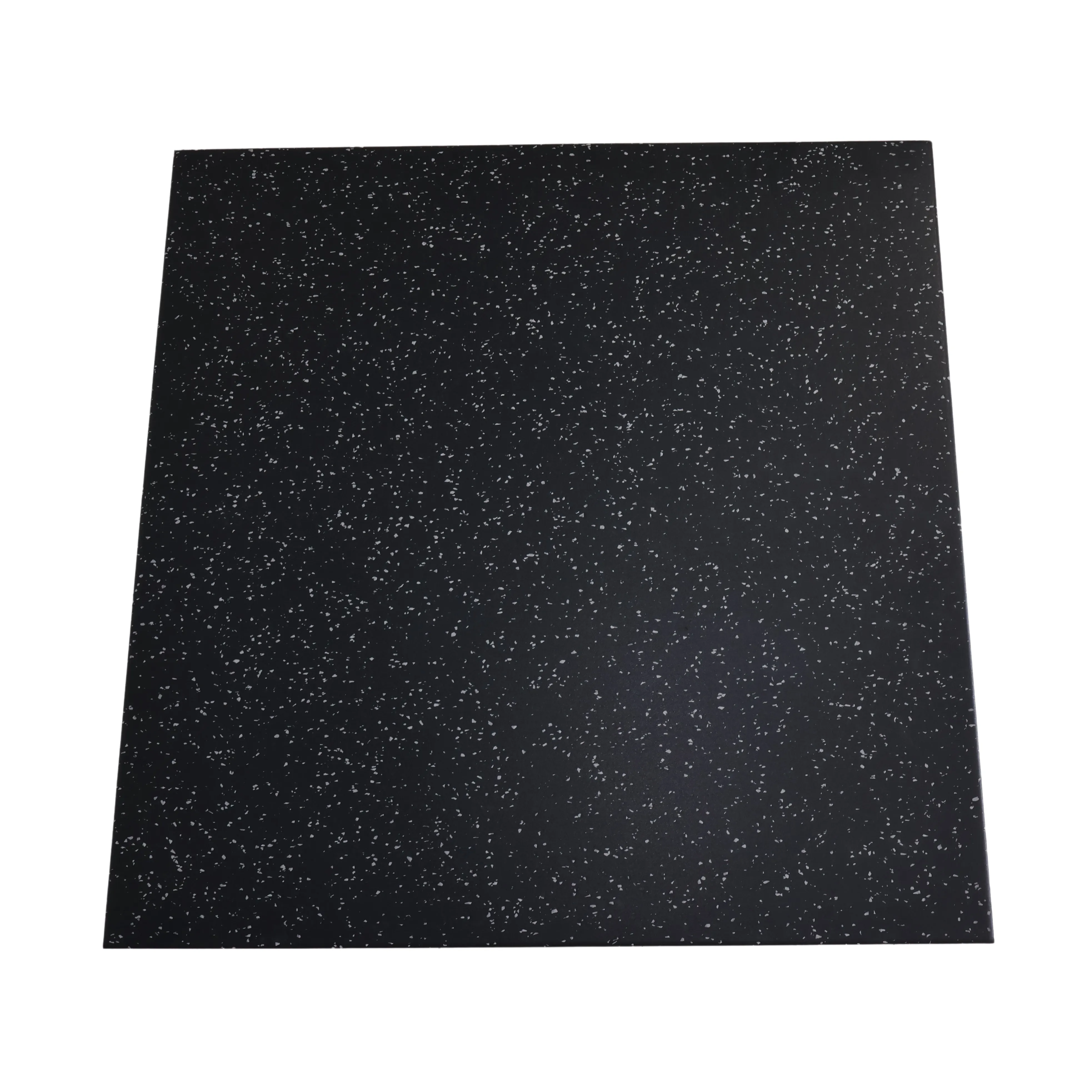 ARROW Rubber Gym Flooring Tiles - 1m x 1m x 15mm (Black with Grey Fleck)