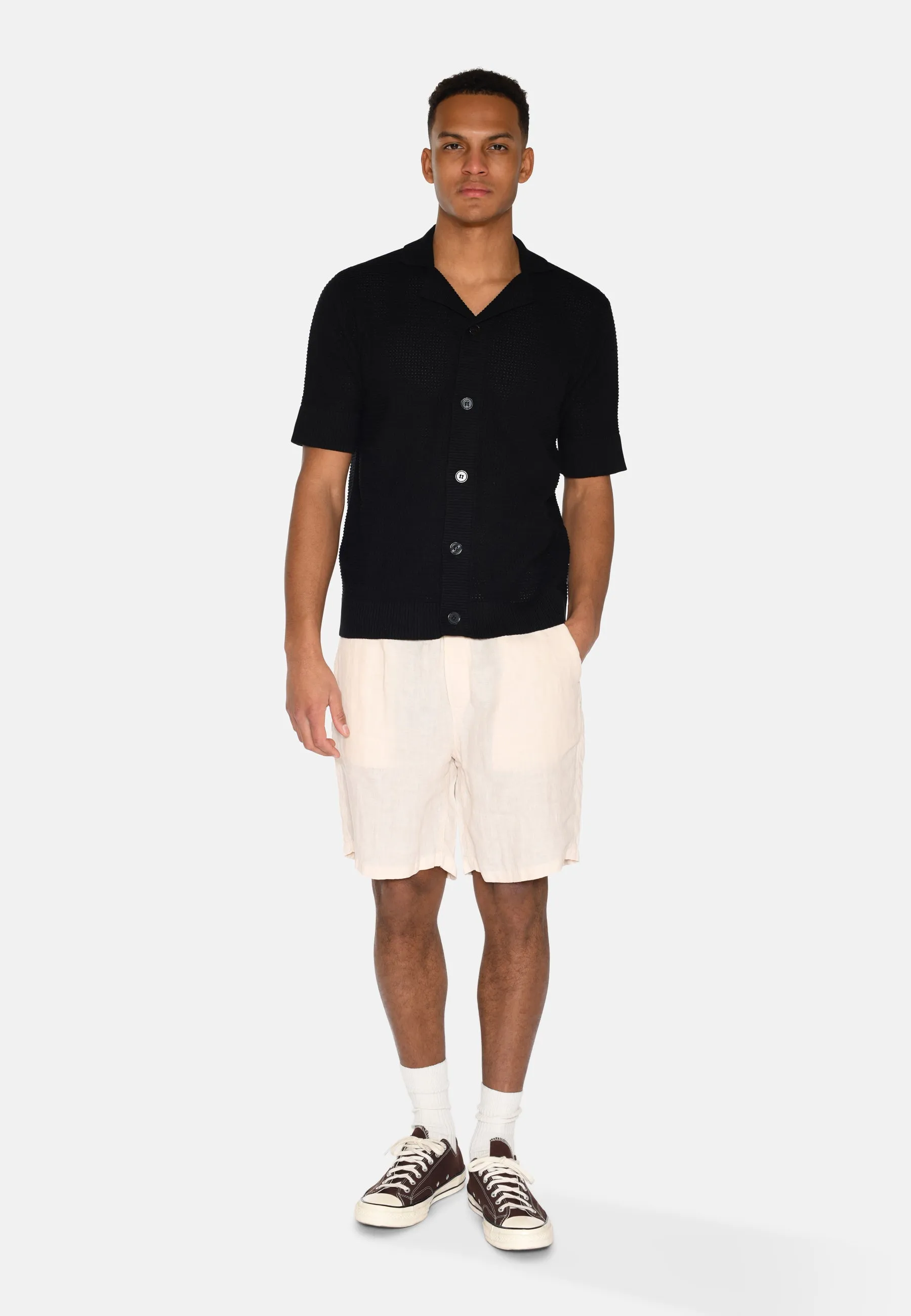Atlas linen shorts 4115 - Rainy Day