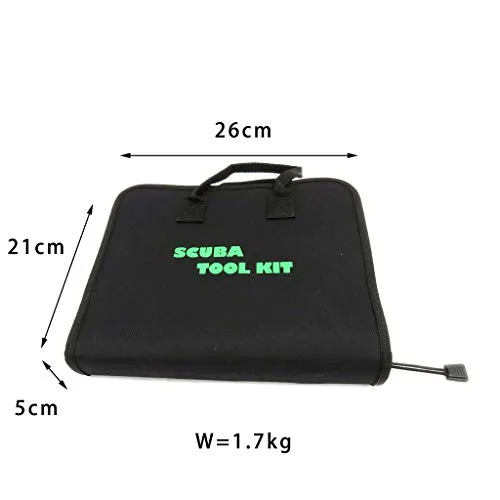 ATORSE Scuba Tool Kit - 16 Tools and 50 O-Rings with Zippered Case Diving Gear