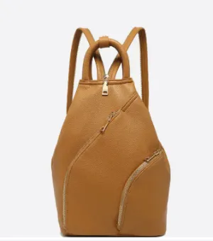 Backpack - Maura Diagonal Zipper Backpack