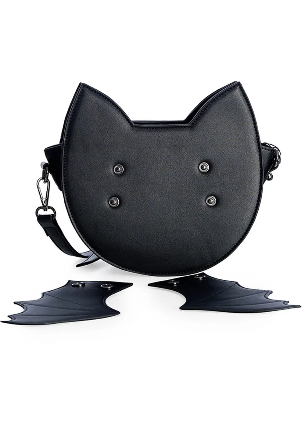 Banned Wendigo Bat Cat Shoulderbag Black