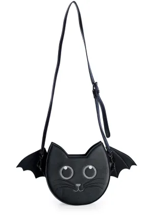Banned Wendigo Bat Cat Shoulderbag Black