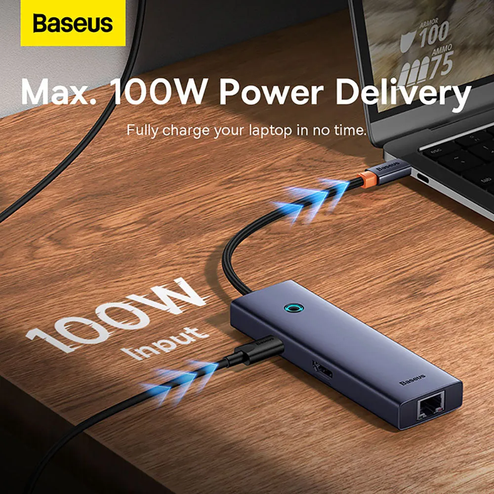Baseus Flite Series 7-in-1 HUB Docking Station - Deep Space Gray