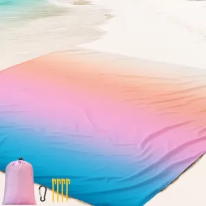 Beach Blanket Waterproof Sandproof Beach Mat 79" X 83" /10'x9'for 2-8 Adults Quick Drying Outdoor Picnic Mat Beach Accessories for Travel, Camping, Hiking