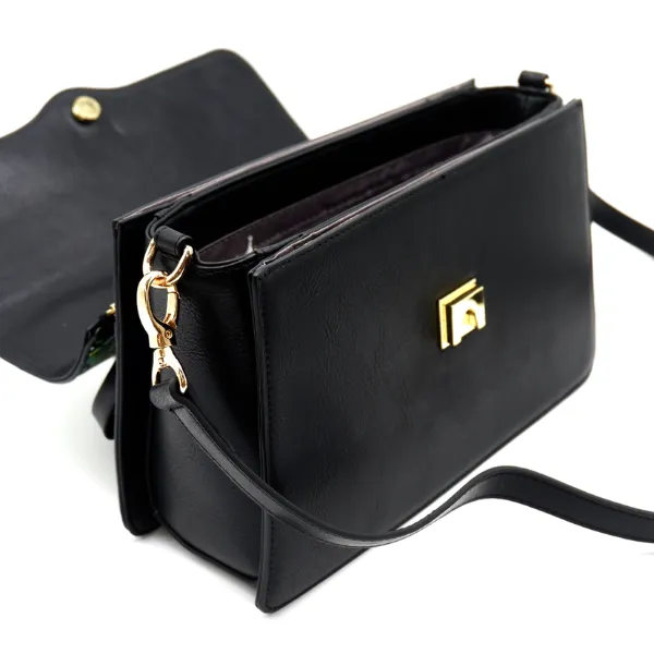 BILLIE  - Tropical Faux Leather Crossbody with Interchangeable Lids