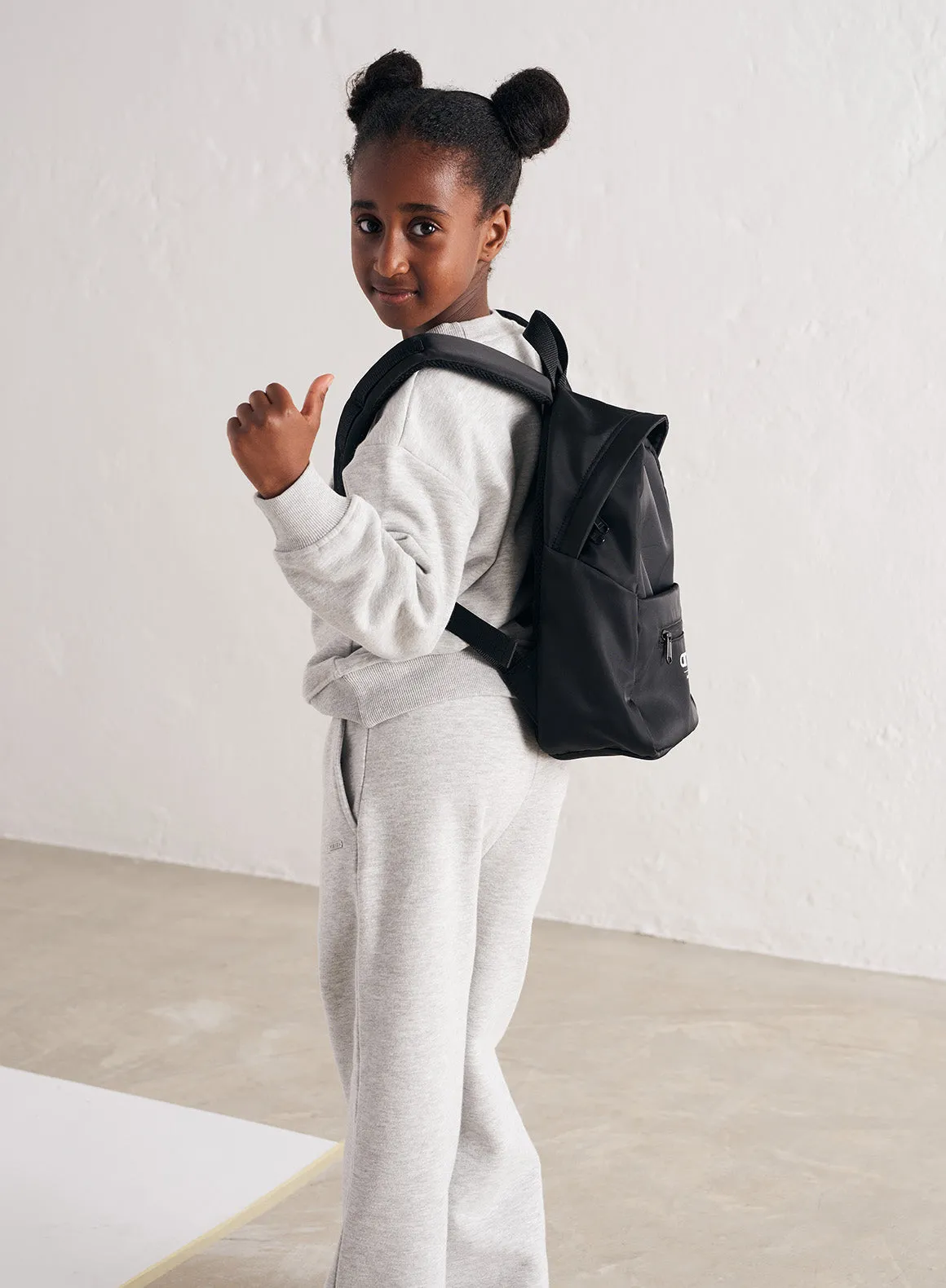 Black Mini Nylon Backpack