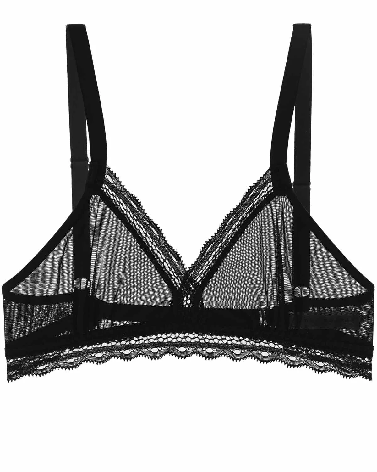 Black Sheerly Mesh Bralette