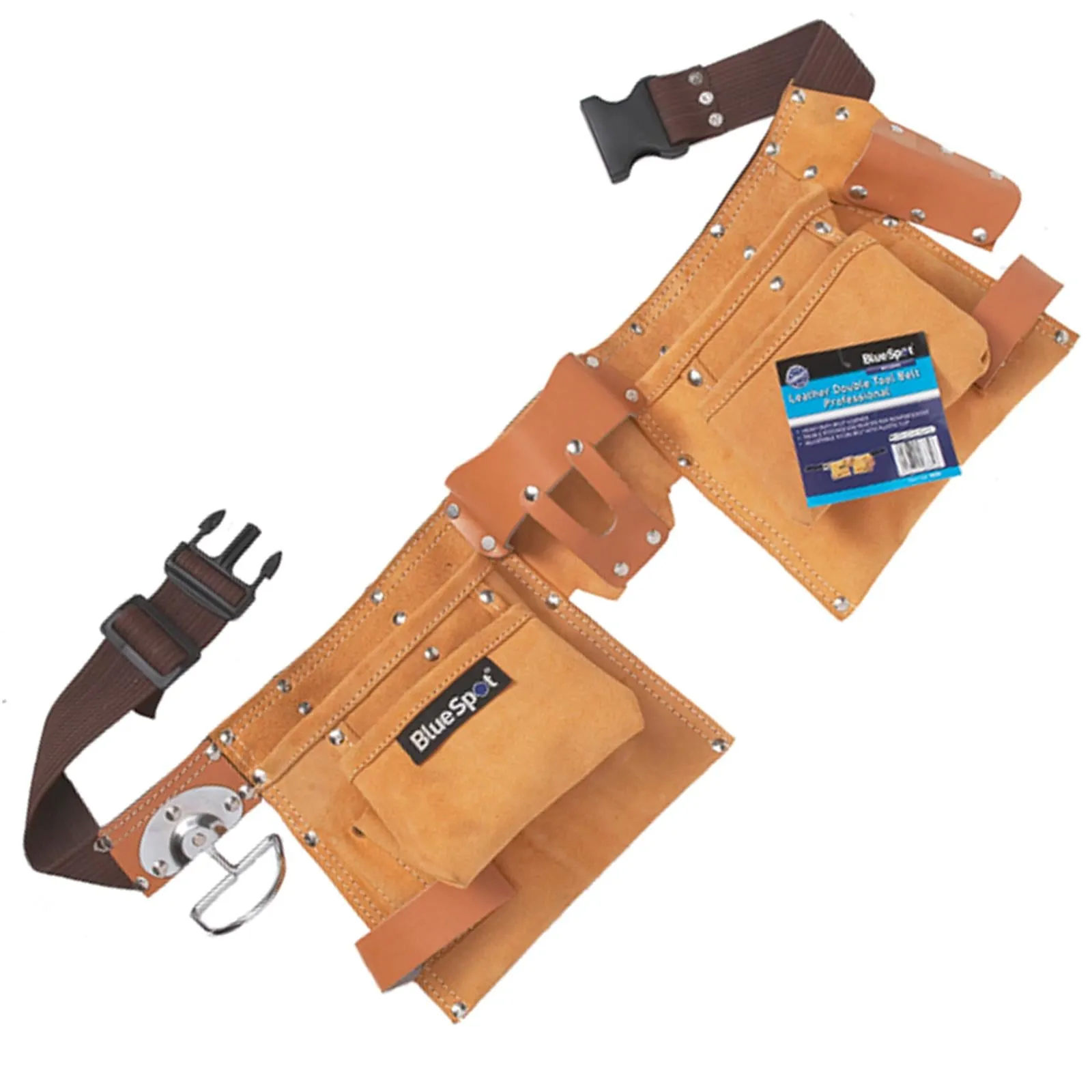 BlueSpot Tool Belt Professional Leather Double
