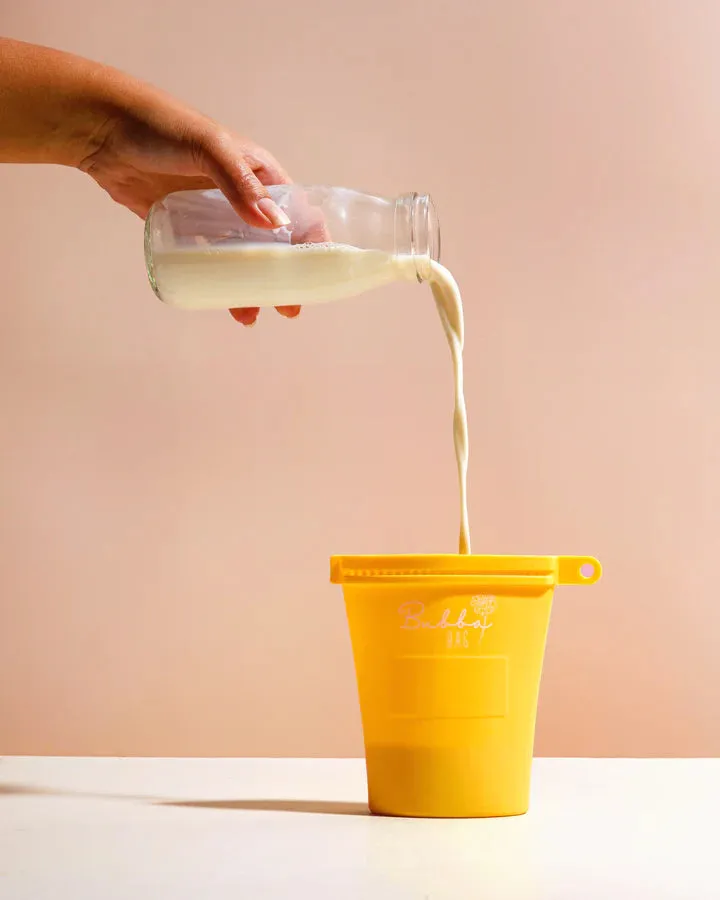 Bubba Bag- Yellow Reusable Milk Storage Bag 2 Pack / 4 Pack