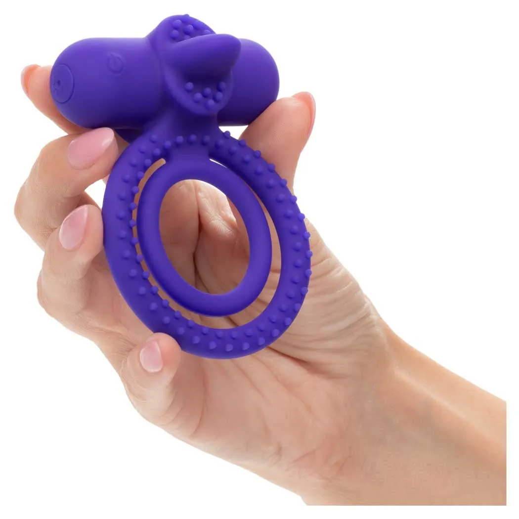 CalExotics Silicone Rechargeable Dual Climaxer Penis Ring