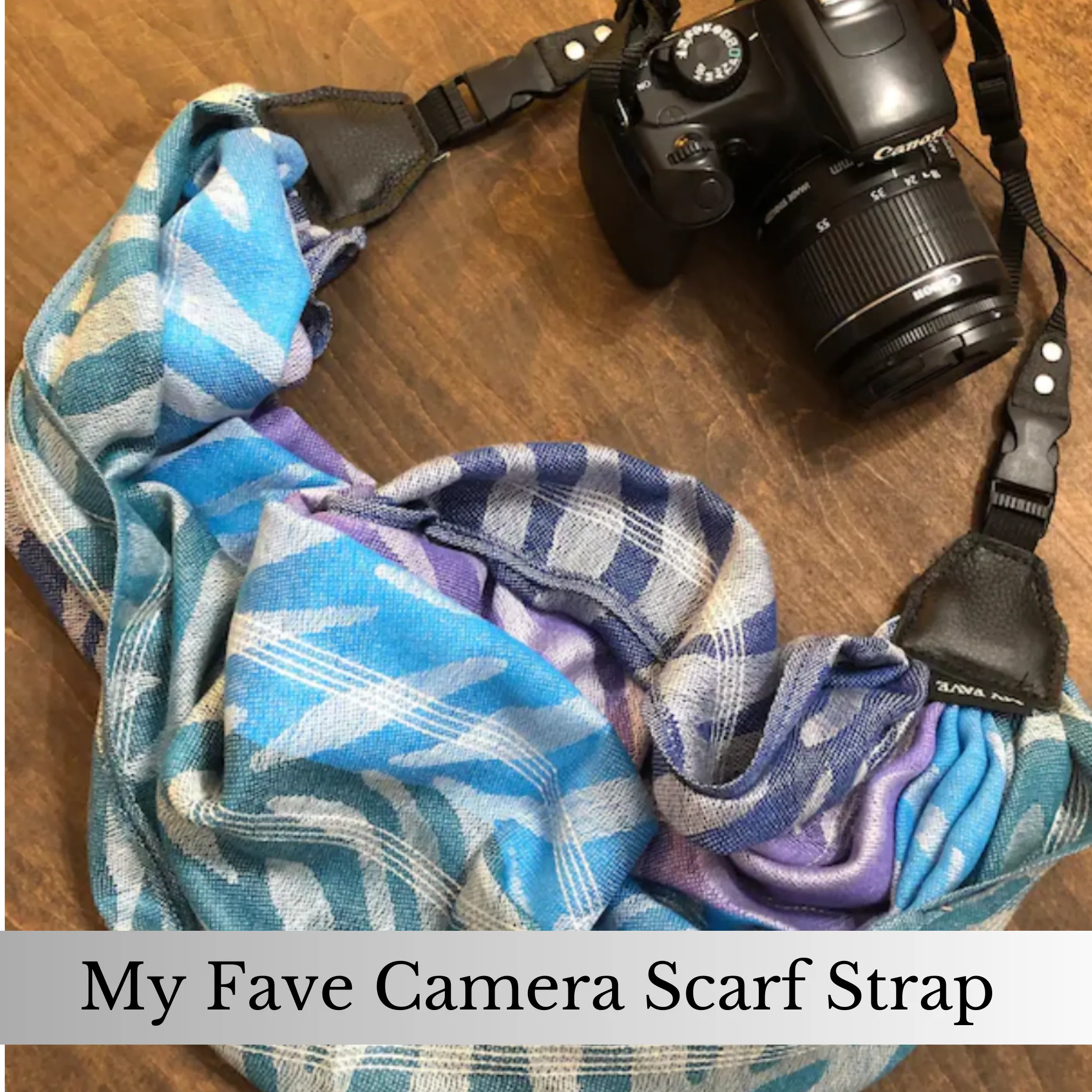 Camera Scarf Strap - Indigo Dream