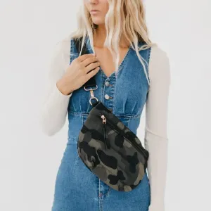 Camo Puffer Belt Bag