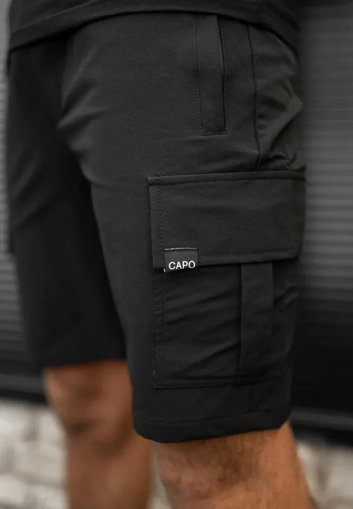 Capo Utility Cargo Shorts Black