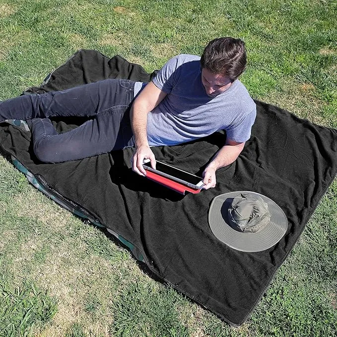 Catalonia Waterproof Blanket for Outdoor, Hooded Blanket Poncho, Windproof, Warm for Stadium,Sporting Events, Camping