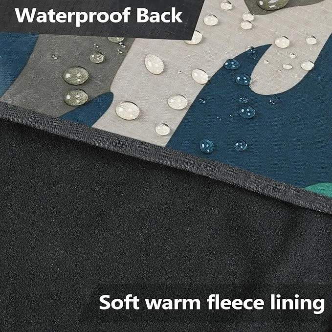 Catalonia Waterproof Blanket for Outdoor, Hooded Blanket Poncho, Windproof, Warm for Stadium,Sporting Events, Camping