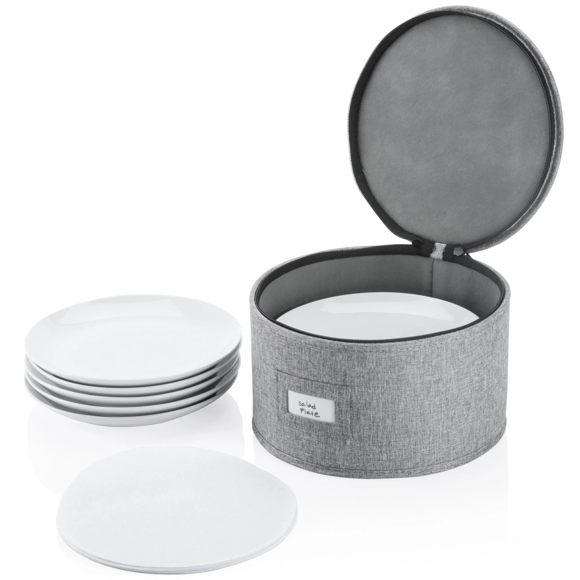 China Storage Case for Salad Plate - 10" W x 6" H - Includes 12 Felt Dividers
