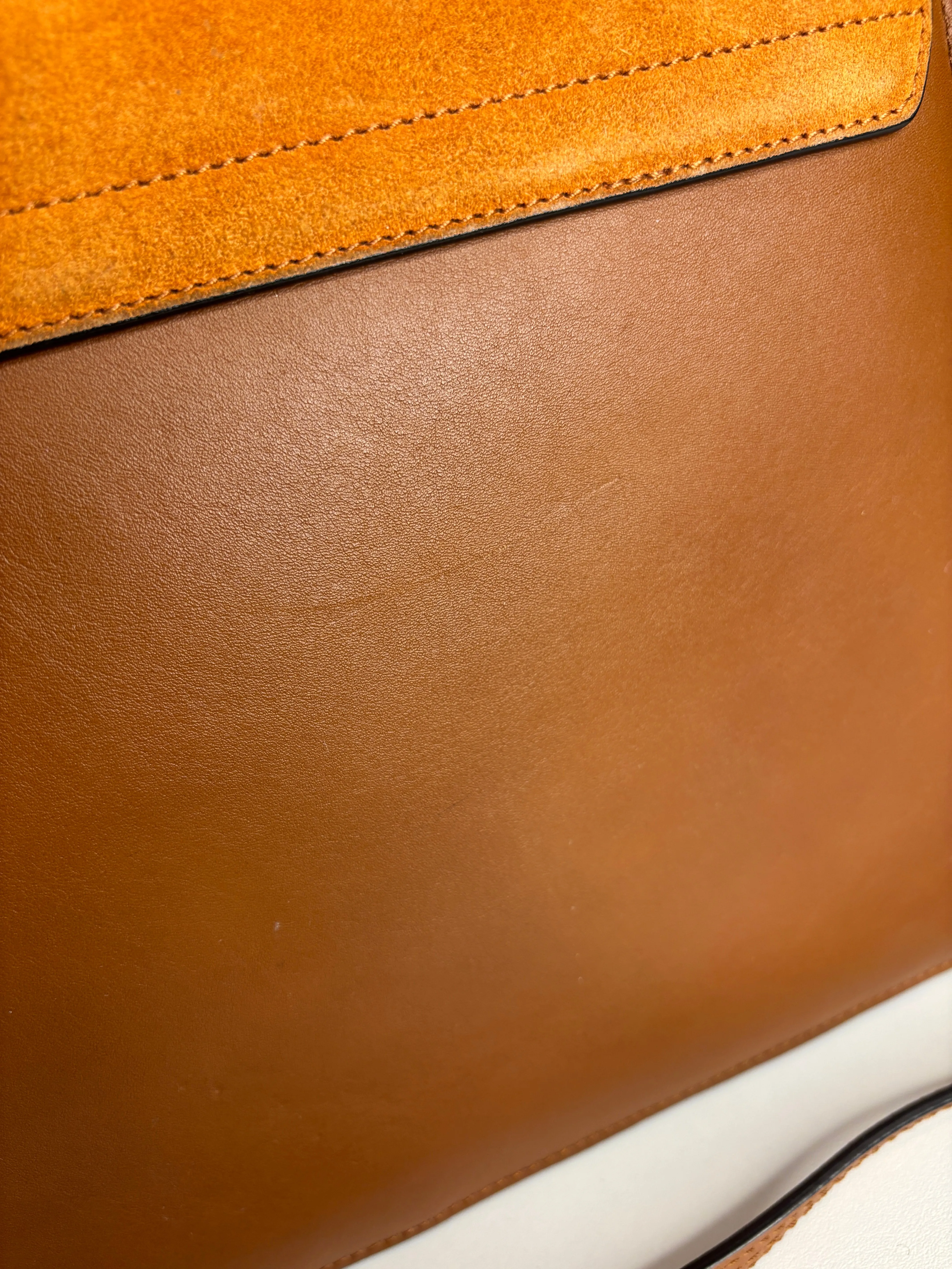 Chloe Faye Medium Brown Leather and Suede Shoulder Bag Preloved