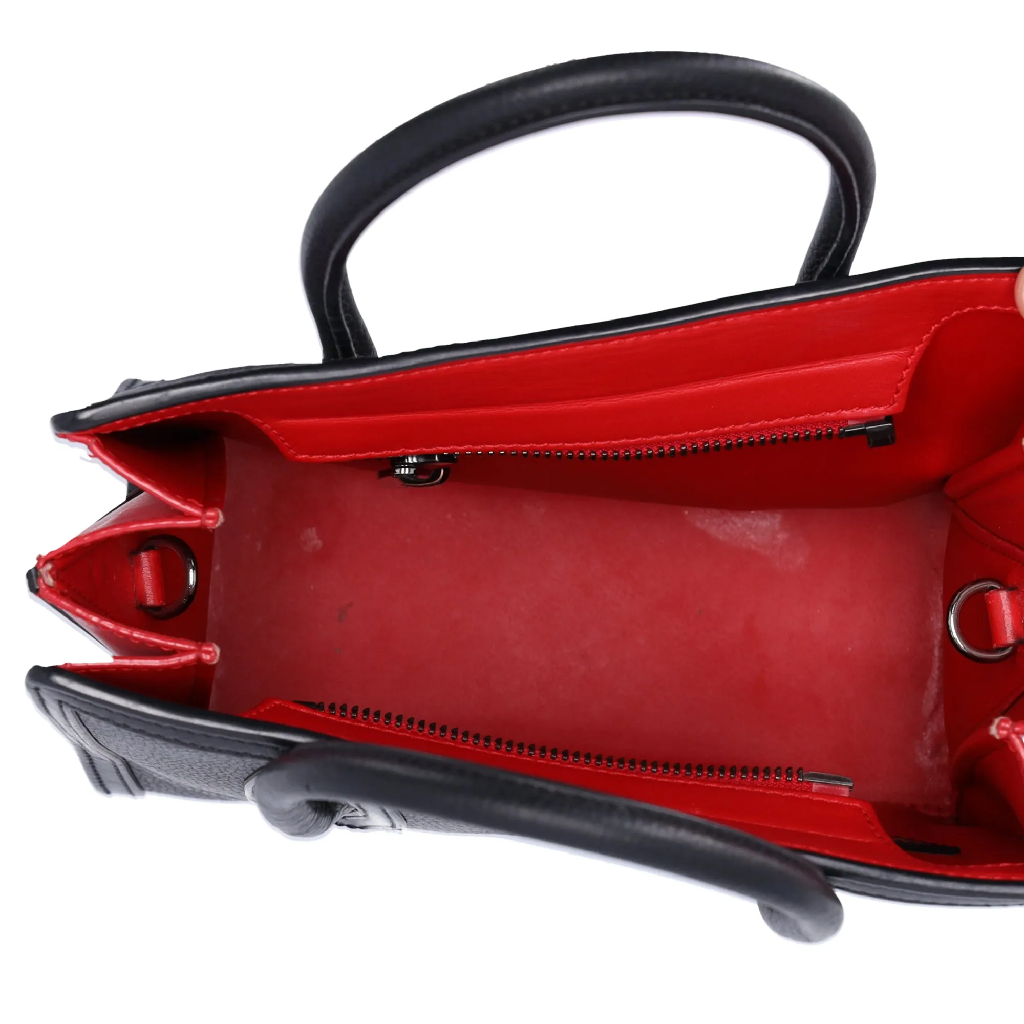 Christian Louboutin Paloma S Mini Handbag Black Red Leather