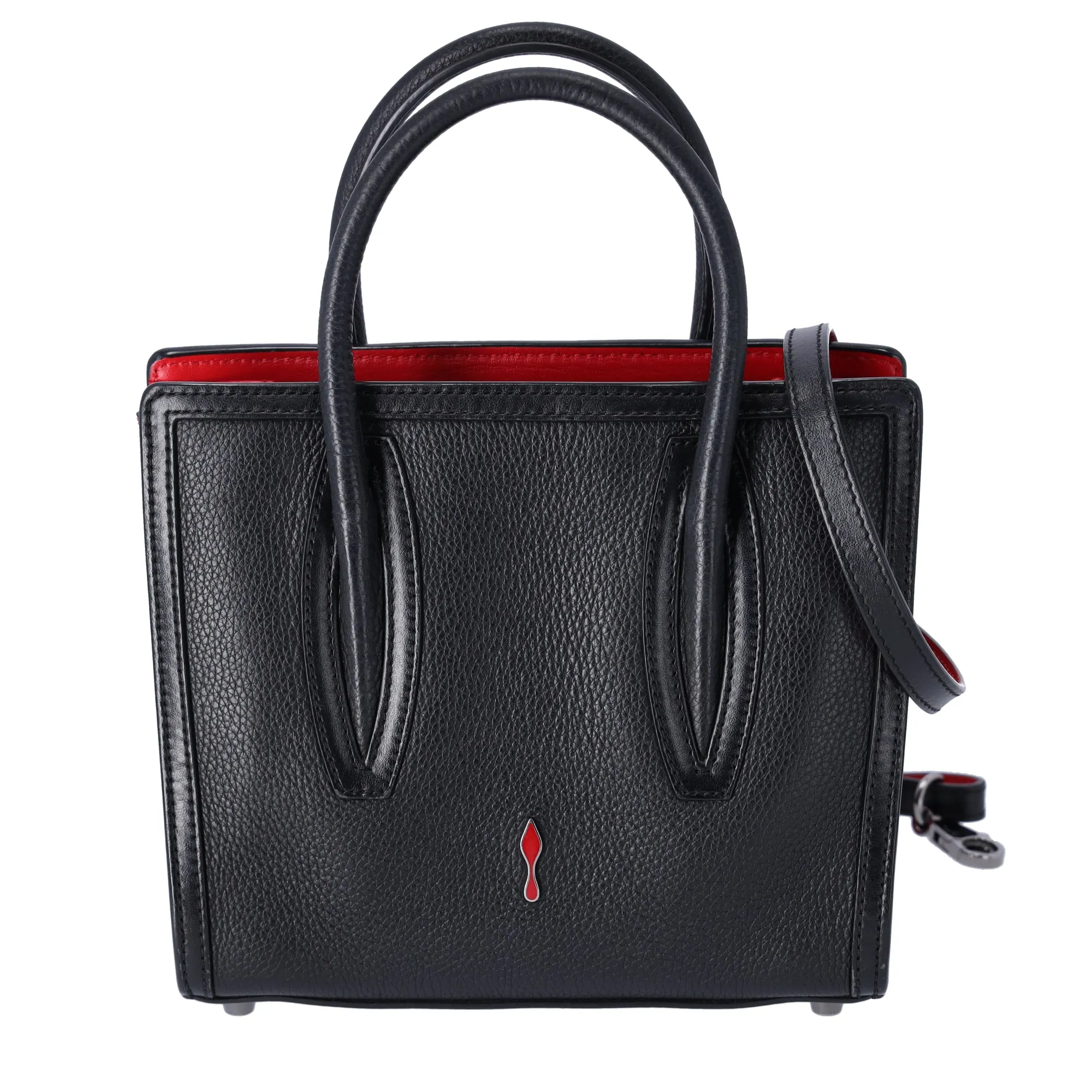 Christian Louboutin Paloma S Mini Handbag Black Red Leather